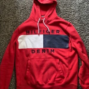 Tommy Hilfiger Shirts - (Used Red) Tommy Hilfiger Denim hoodie Tommy Hilfiger Shirts - (Used Red) Tommy Hilfiger Denim hoodie
